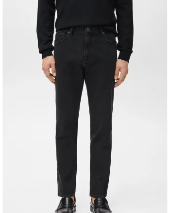 Blugi conici cu buzunare, Negru stins