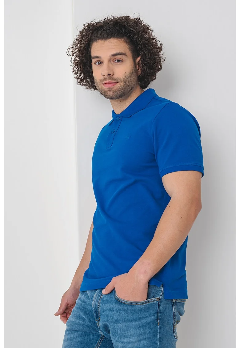 Tricou polo de bumbac, Albastru royal