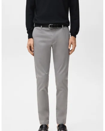 Pantaloni Chino cu croiala slim-fit Barna, Gri deschis