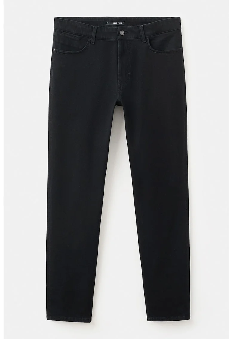 Blugi skinny cu talie medie, Negru stins