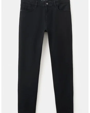 Blugi skinny cu talie medie, Negru stins