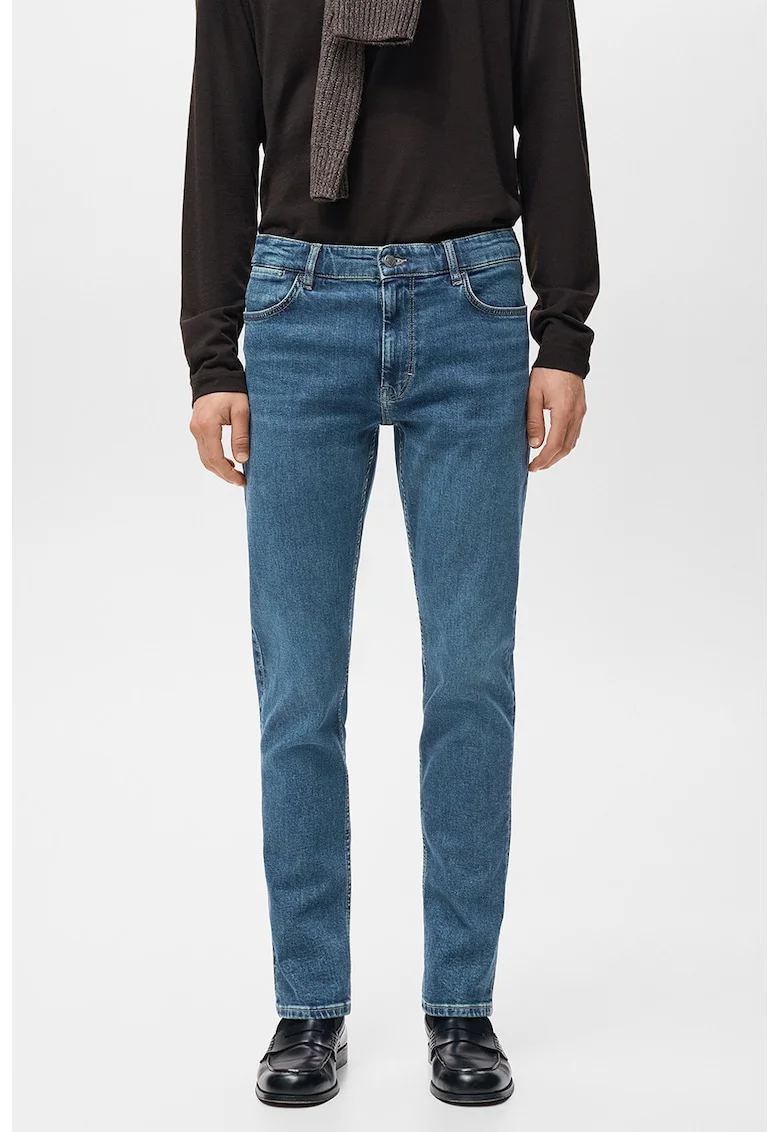 Blugi skinny cu talie medie Patriom, Albastru