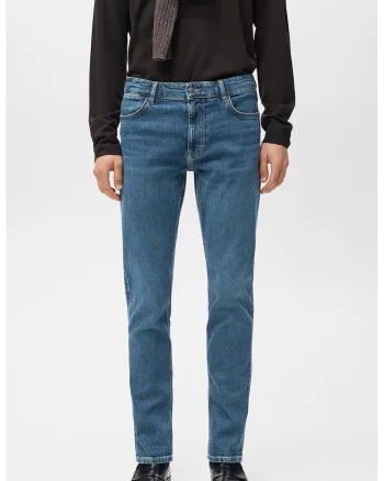 Blugi skinny cu talie medie Patriom, Albastru