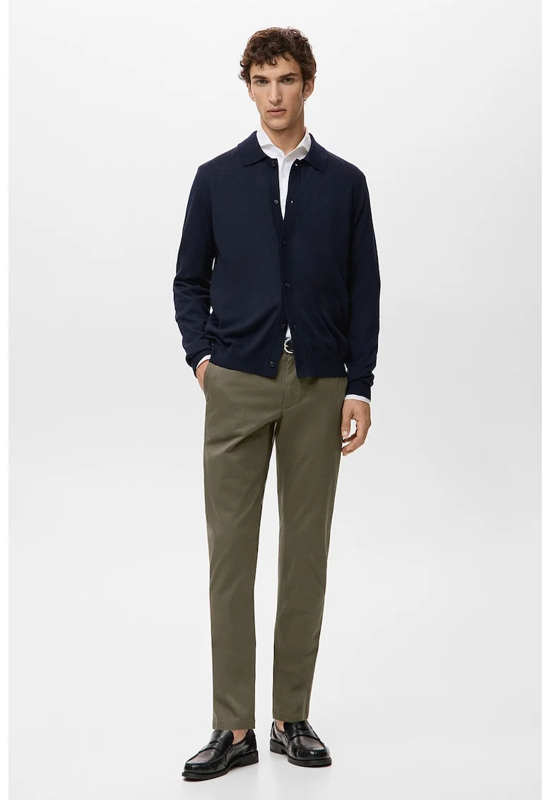 Pantaloni Chino cu croiala slim-fit Barna, Kaki