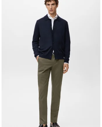 Pantaloni Chino cu croiala slim-fit Barna, Kaki