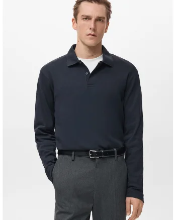 Bluza polo de bumbac, Albastru ultramarin