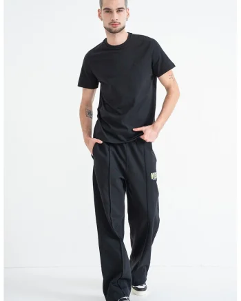 Tricou cu detaliu logo, Negru