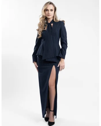 Fusta lunga Navy Stripe
