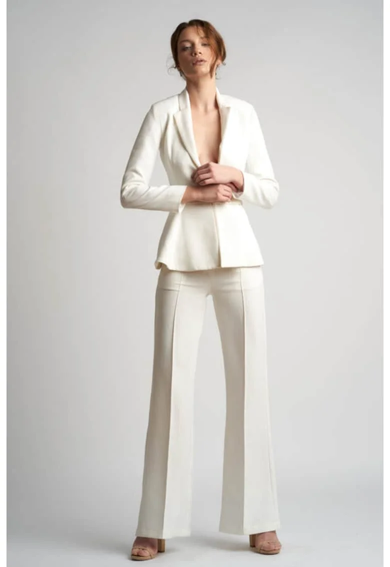 Sacou cambrat cu peplum si cordon