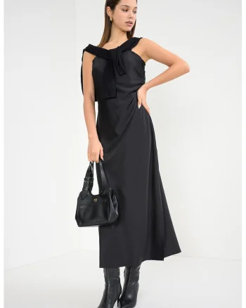 Rochie cu croiala in A fara maneci, Negru