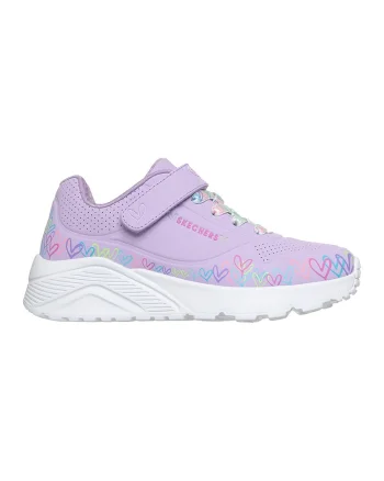 Pantofi sport Uno Lite- Heart Craze de piele ecologica cu model cu inimi