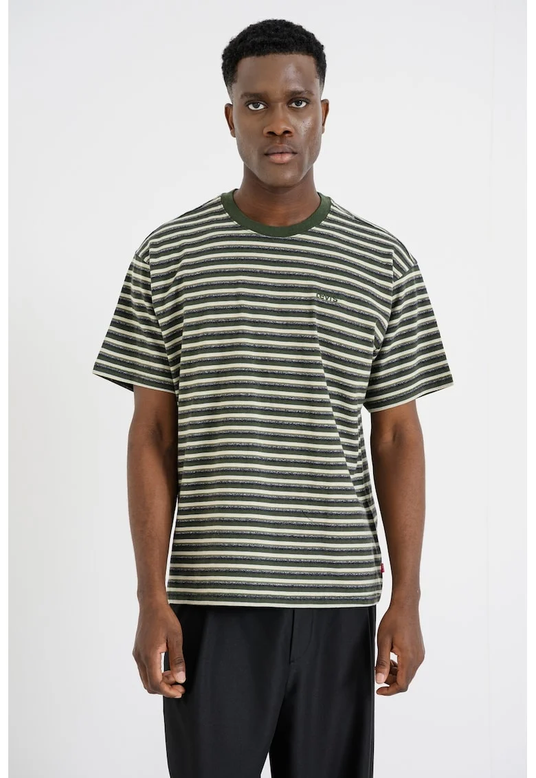 Tricou lejer din bumbac Red Tab™, Gri/Alb murdar/Verde feriga