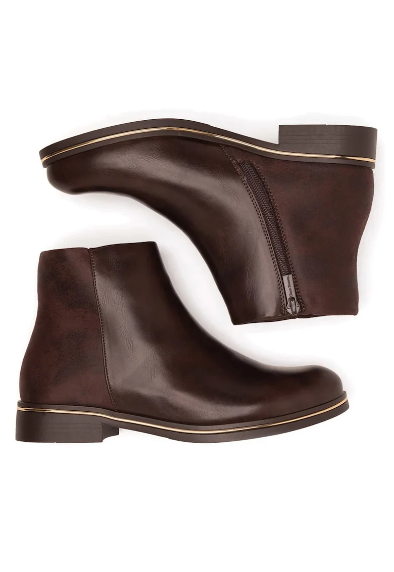 Botine dama WS6517-01,  Textil, Maro