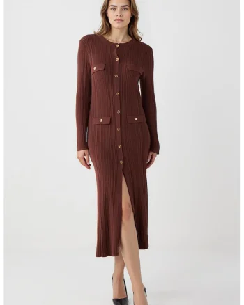 Rochie midi striata, Maro