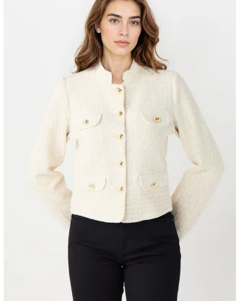 Sacou crop din tuid, Crem