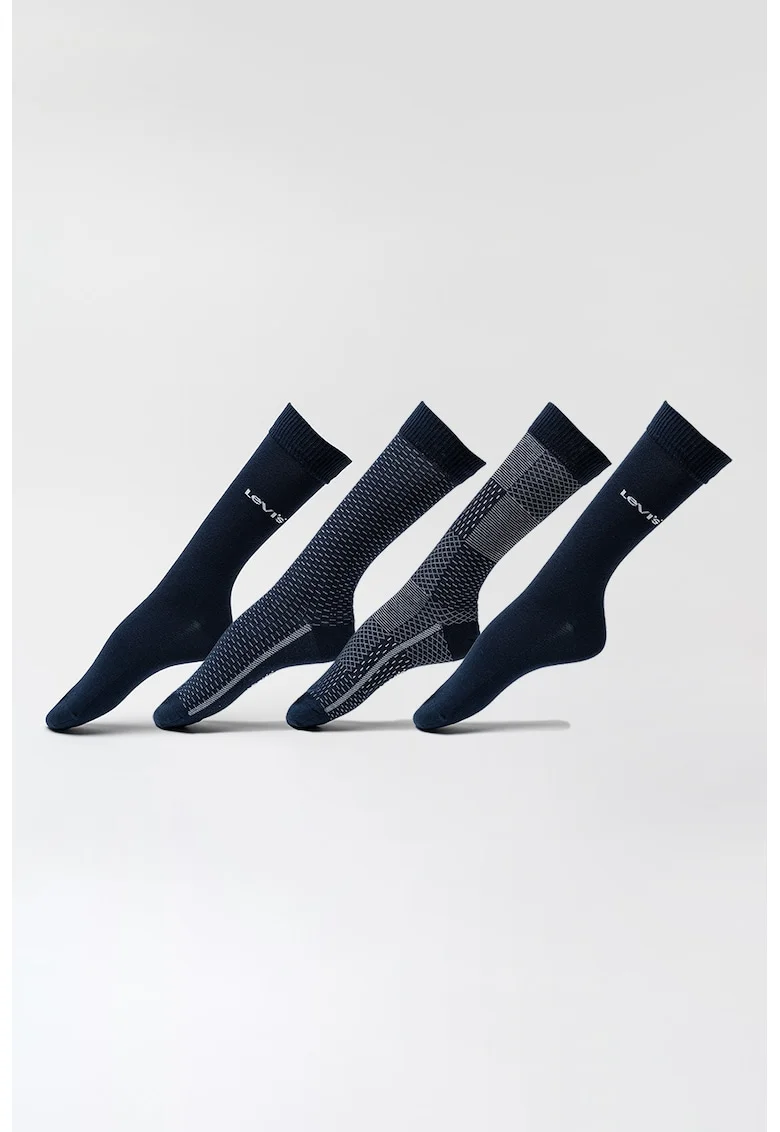 Set de sosete lungi unisex - 4 perechi, Bleumarin