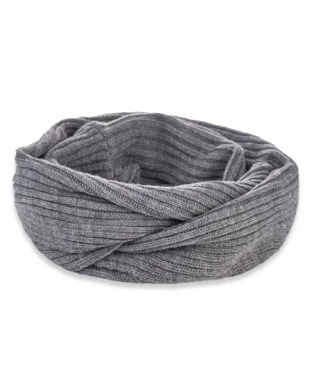 Fular circular dama Brodrene, Acril, 70x40 cm, Gri