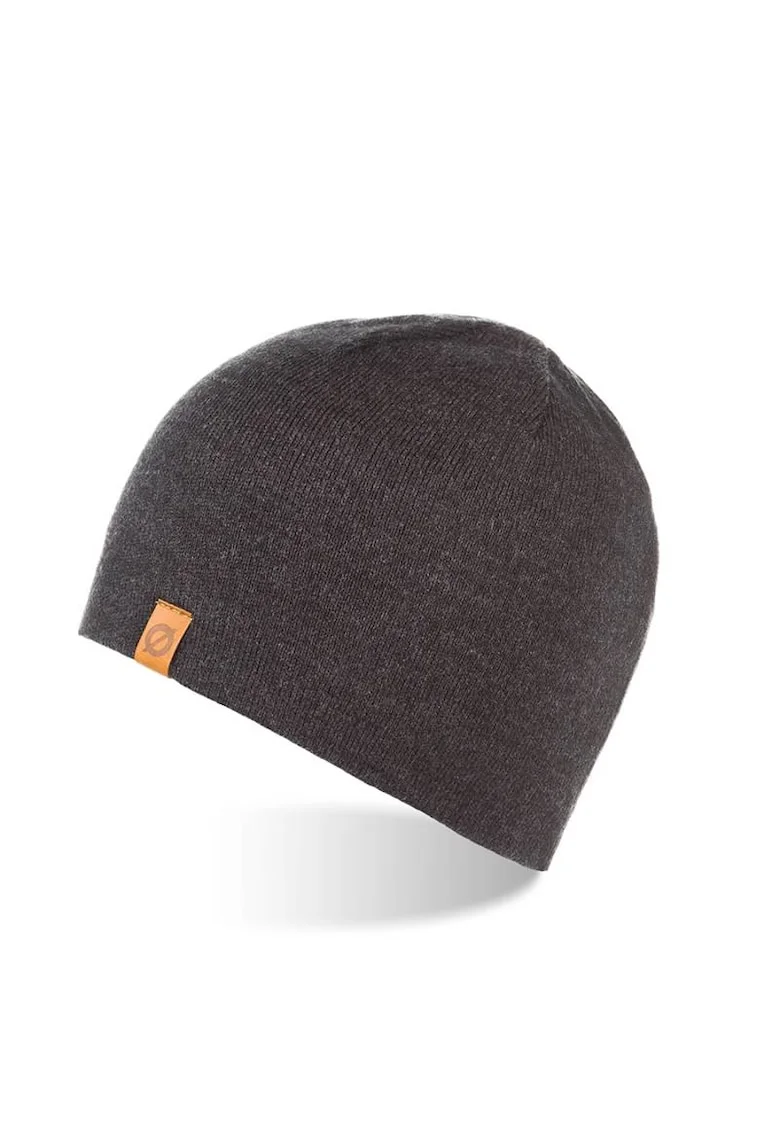 Caciula tip beanie pentru barbati, Brodrene, Lana, 56-60 cm, Gri inchis