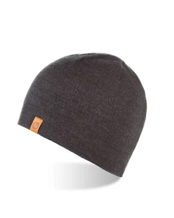 Caciula tip beanie pentru barbati, Brodrene, Lana, 56-60 cm, Gri inchis