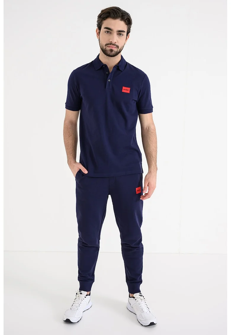 Tricou polo slim fit Dereso, Albastru indigo