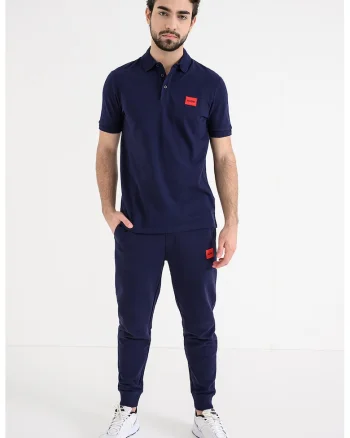 Tricou polo slim fit Dereso, Albastru indigo