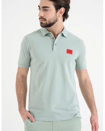 Tricou polo slim fit Dereso, Verde menta