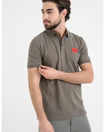 Tricou polo slim fit Dereso, Maro taupe