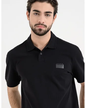 Tricou polo cu logo, Negru
