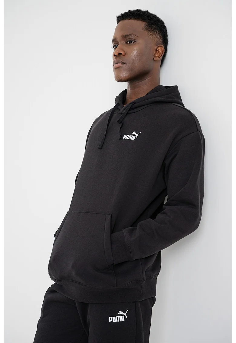 Hanorac relaxed-fit Ess, Negru