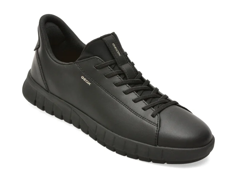 Pantofi sport GEOX negri, U65MAA, din piele naturala