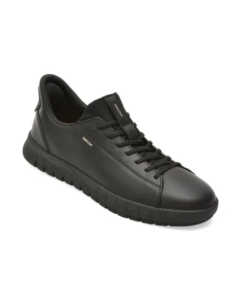 Pantofi sport GEOX negri, U65MAA, din piele naturala