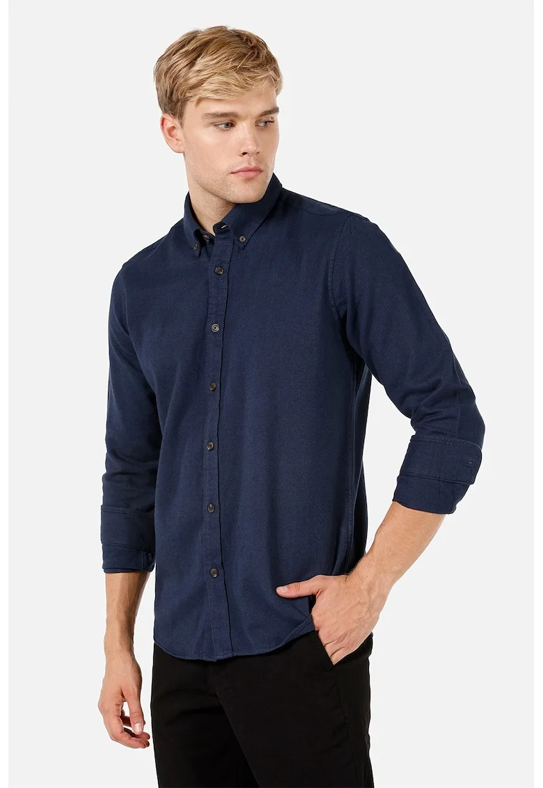 Camasa Oxford de bumbac, Bleumarin