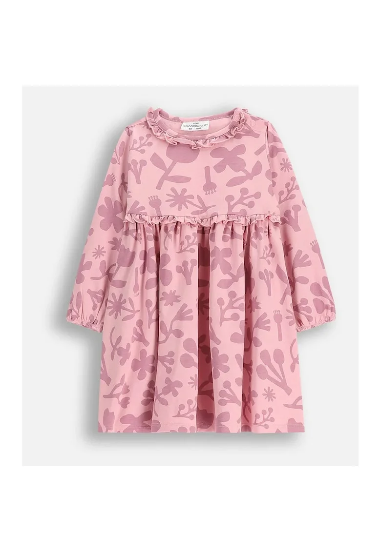 Rochie plisata cu imprimeu floral