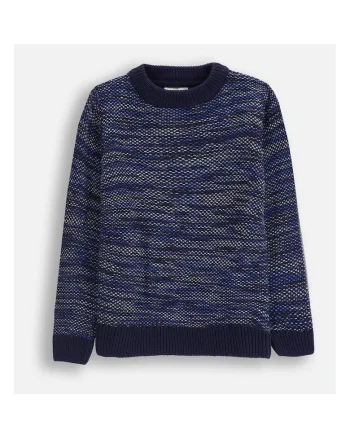 Pulover regular fit cu decolteu la baza gatului