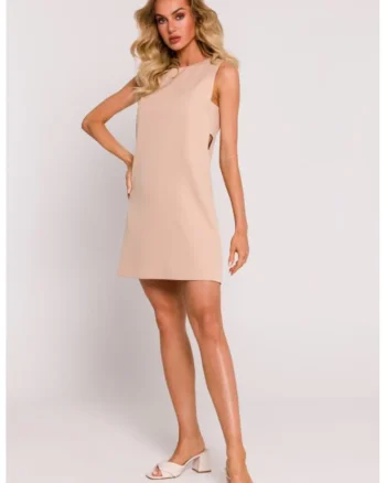 Rochie fara maneci cu decupaje laterale,