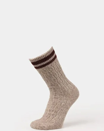Sosete de dama  maron, modern fit, bumbac, Maro