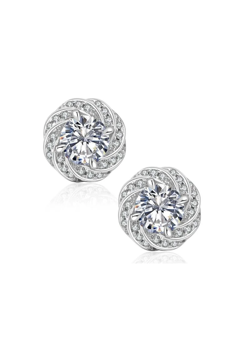 Set Luxuria cu Moissanite,  pentru femei, Argintiu deschis
