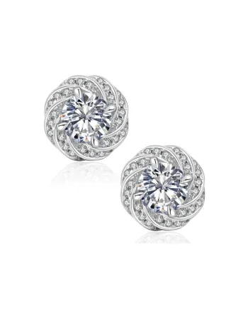 Set Luxuria cu Moissanite,  pentru femei, Argintiu deschis