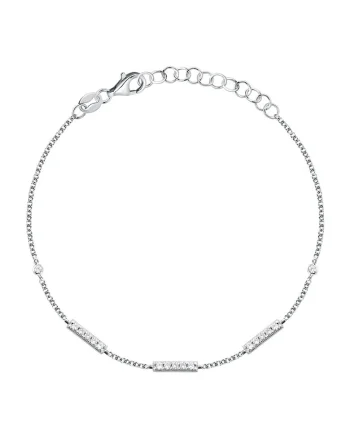 Bratara din argint veritabil 925 decorata cu zirconia, Argintiu