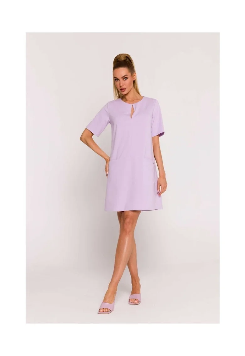 Rochie trapez cu buzunare