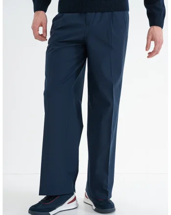 Pantaloni uni cu croiala dreapta, Albastru ultramarin