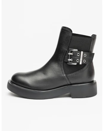 Ghete Chelsea din piele, Negru