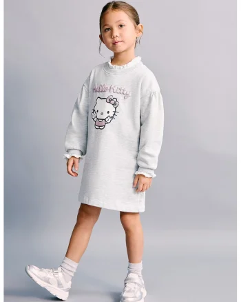 Rochie sport Hello Kitty, Gri deschis melange