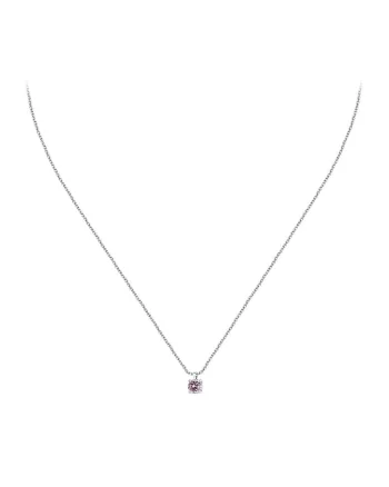 Colier din argint veritabil cu cristal zirconia, Argintiu