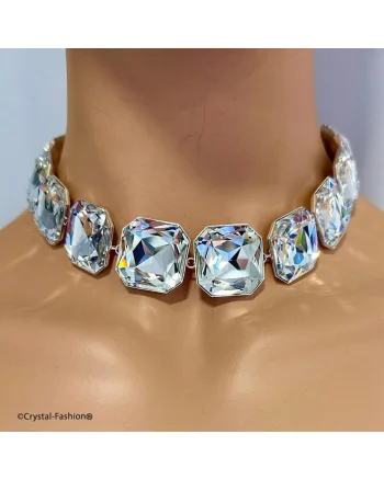 Choker cristale Swarovski® Octagon 23mm