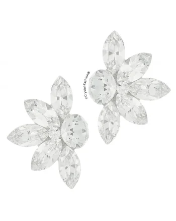 Cercei cu cristale Swarovski® Lotus 2cm Clear