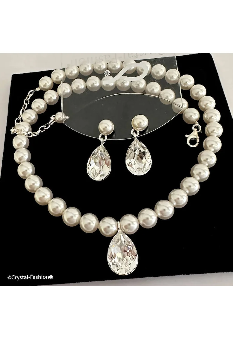 Set cu perle si cristale Swarovski® Wanda colier si cercei