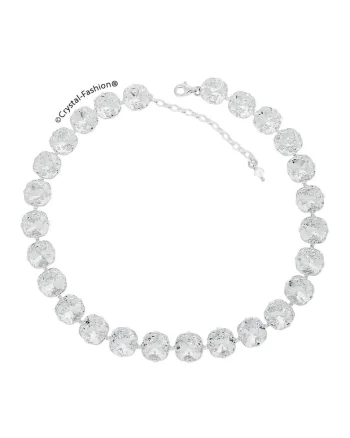 Choker cristale Swarovski® Cushion 10mm