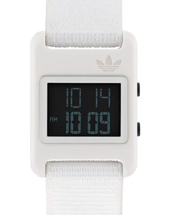 Ceas sport dama,  31 mm, rasina, alb, curea sintetica