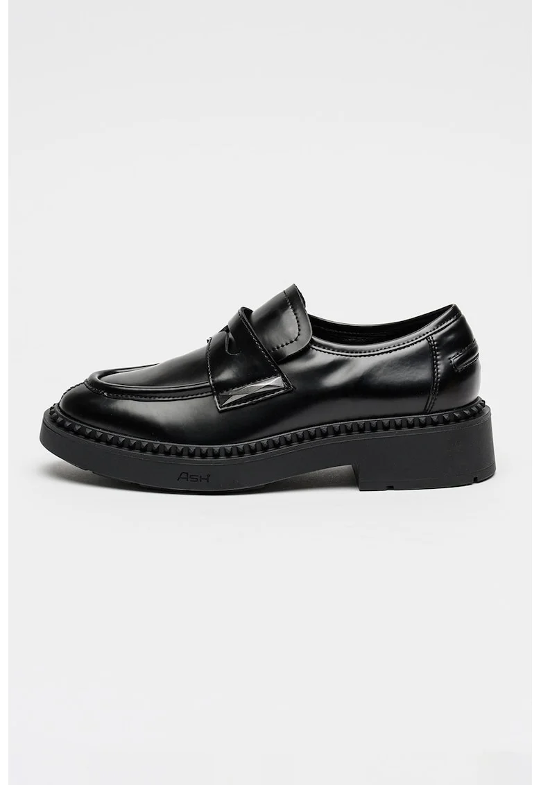 Pantofi loafer din piele, Negru